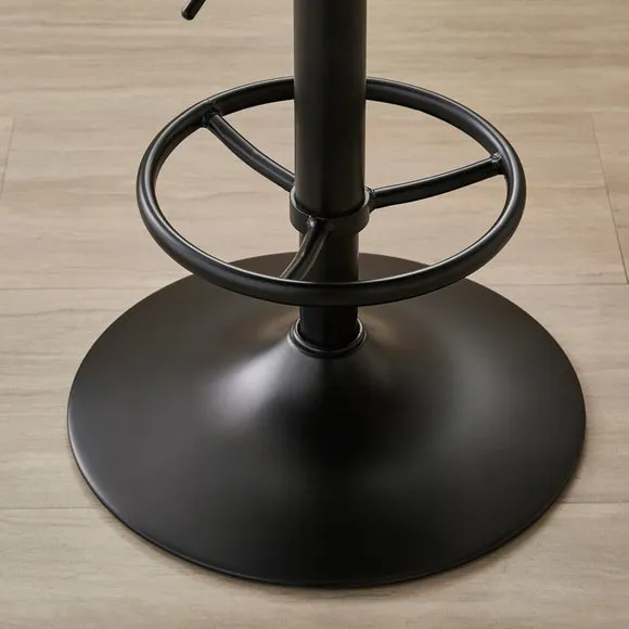 Hudson Height Adjustable Bar Stool, Faux Leather 5