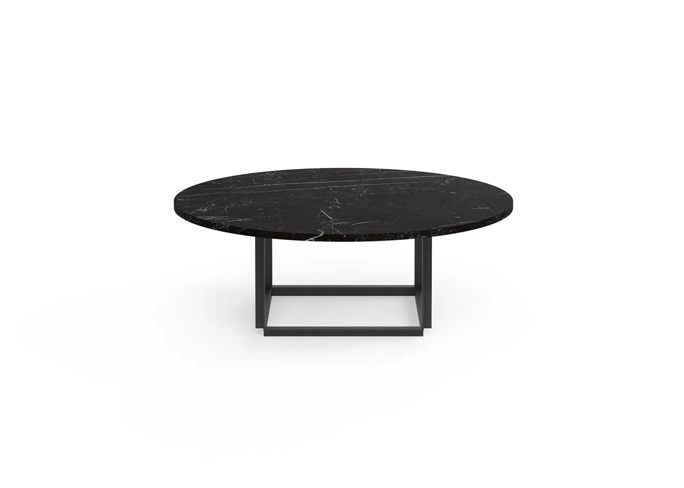 New Works Florence Coffee Table 90cm Black Marquina Black Frame 1