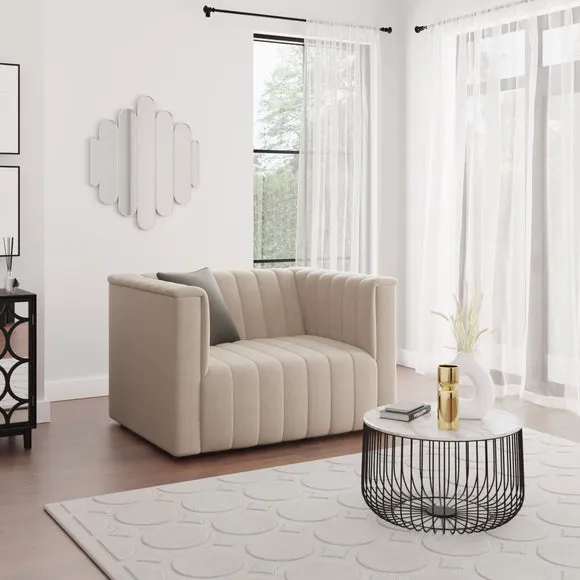 Cora Woven Chenille Snuggle Chair