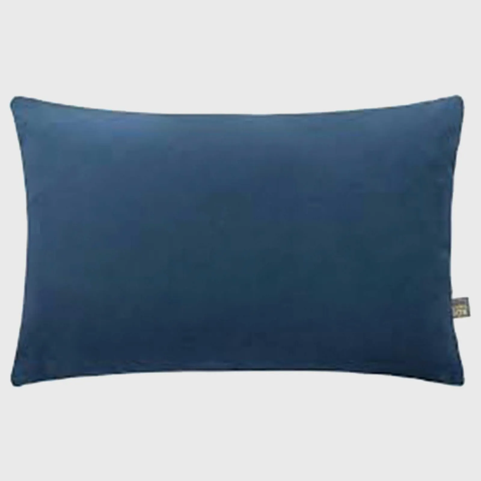 Plush Blue Velvet Rectangular Cushion, Square | Barker & Stonehouse