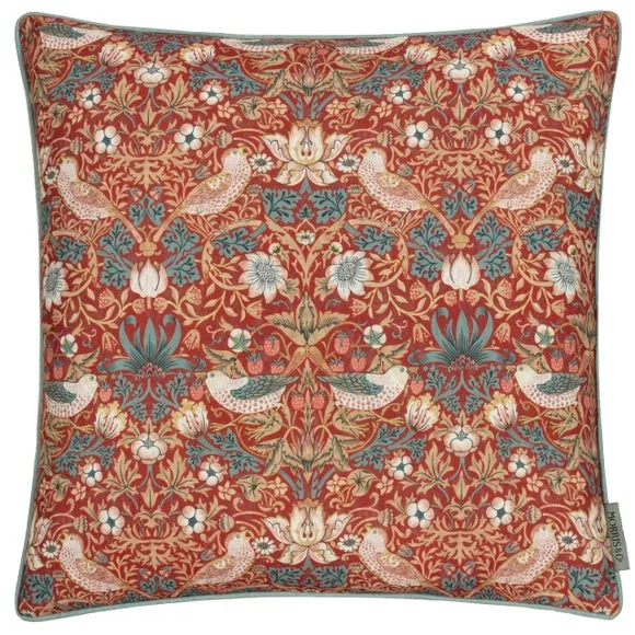 Morris & Co. Strawberry Thief Outdoor Square Cushion 3