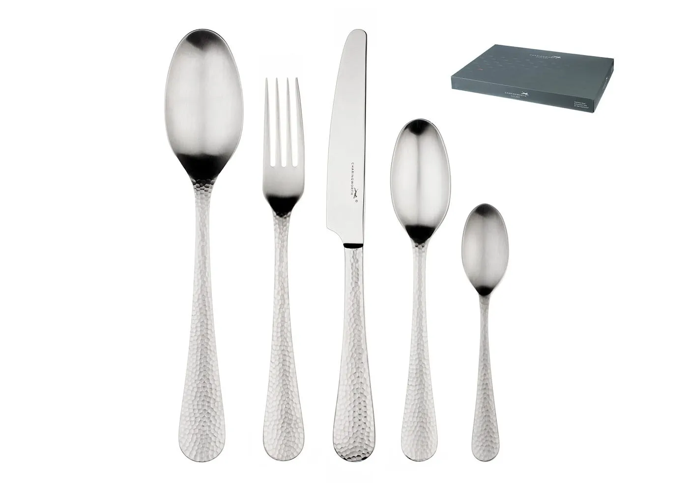 Charingworth Planish Satin Cutlery 42 Piece Set