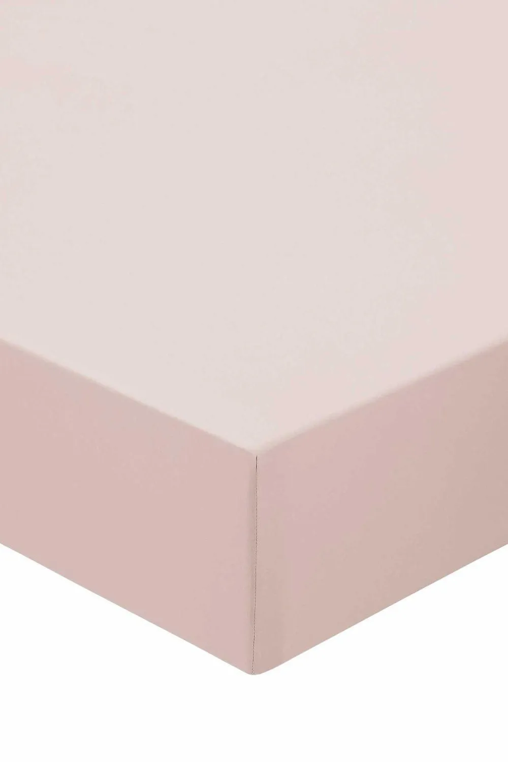 Murmur ' 500TC' Plain Dye Fitted Sheet in Light Pink