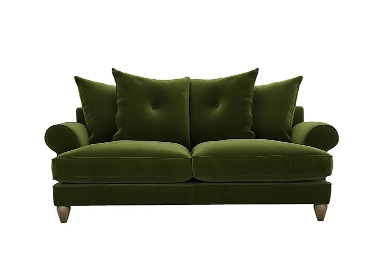 Bronwyn 3 Seater Fabric Scatter Back Sofa - Woodland Moss