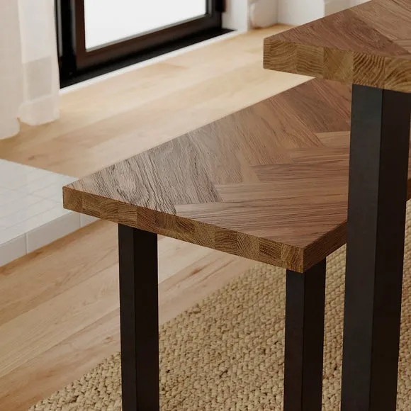 Shelton 4 Seater Dining Table with 2 Benches 5