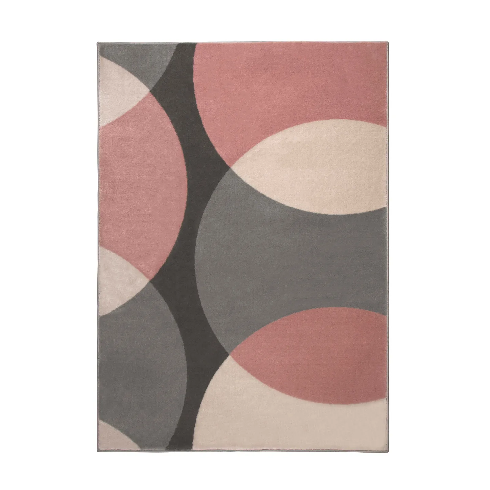 Abstract Geometric Circles Rug Abstract Circles Blush