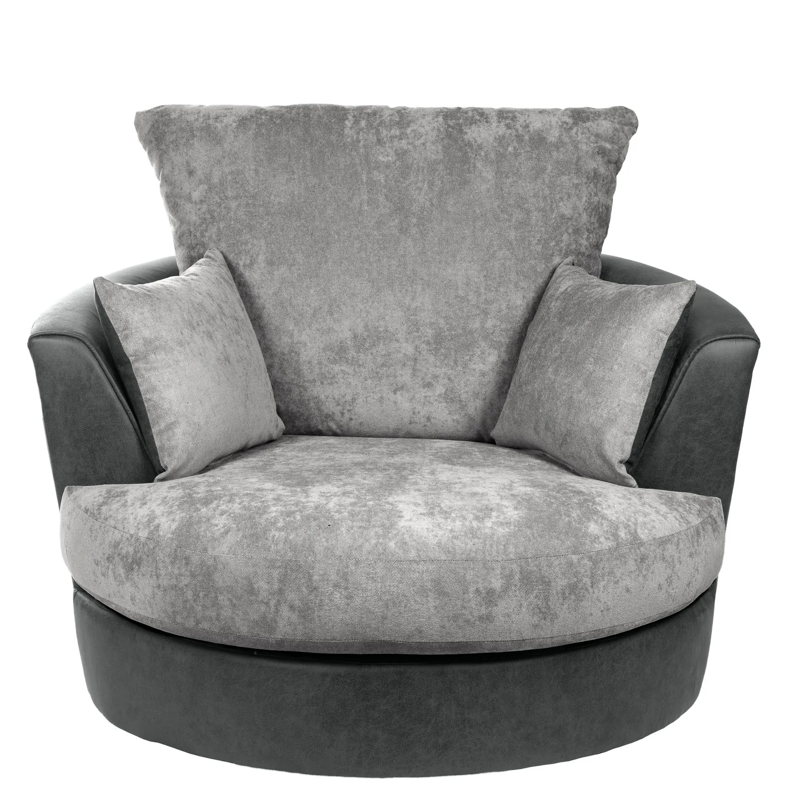 Blake Fabric Combo Swivel Chair Grey