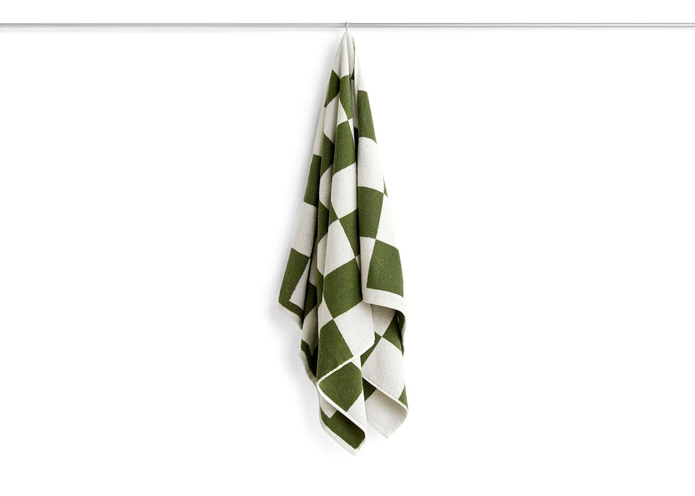 HAY Check Bath Towel Matcha