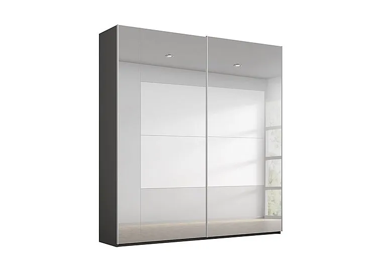 Rio 181cm 2 Door Sliding Wardrobe - Graphite - Bedroom Furniture - In Time for Christmas