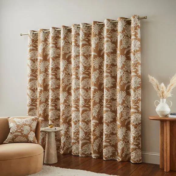 Dakota Embroidered Eyelet Curtains 4