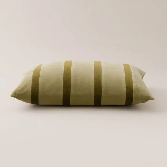 Clara Pencil Stripe Velvet Rectangle Cushion 4