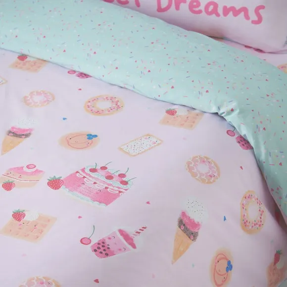 Catherine Lansfield Sweet Treats Quilt Cover and Pillowcase Set 4