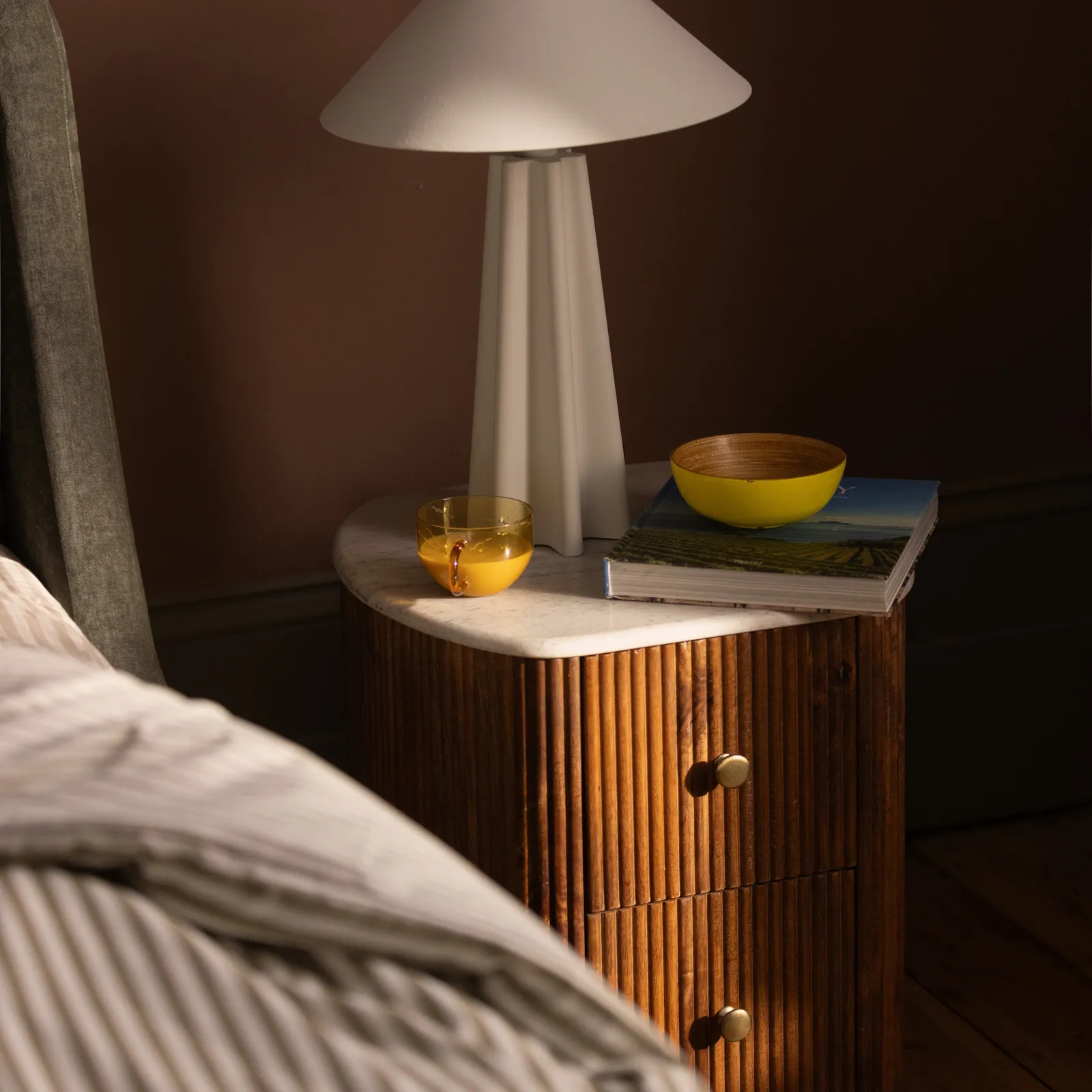 Tasso 2 Drawer Bedside Table, Wood | Barker & Stonehouse 4