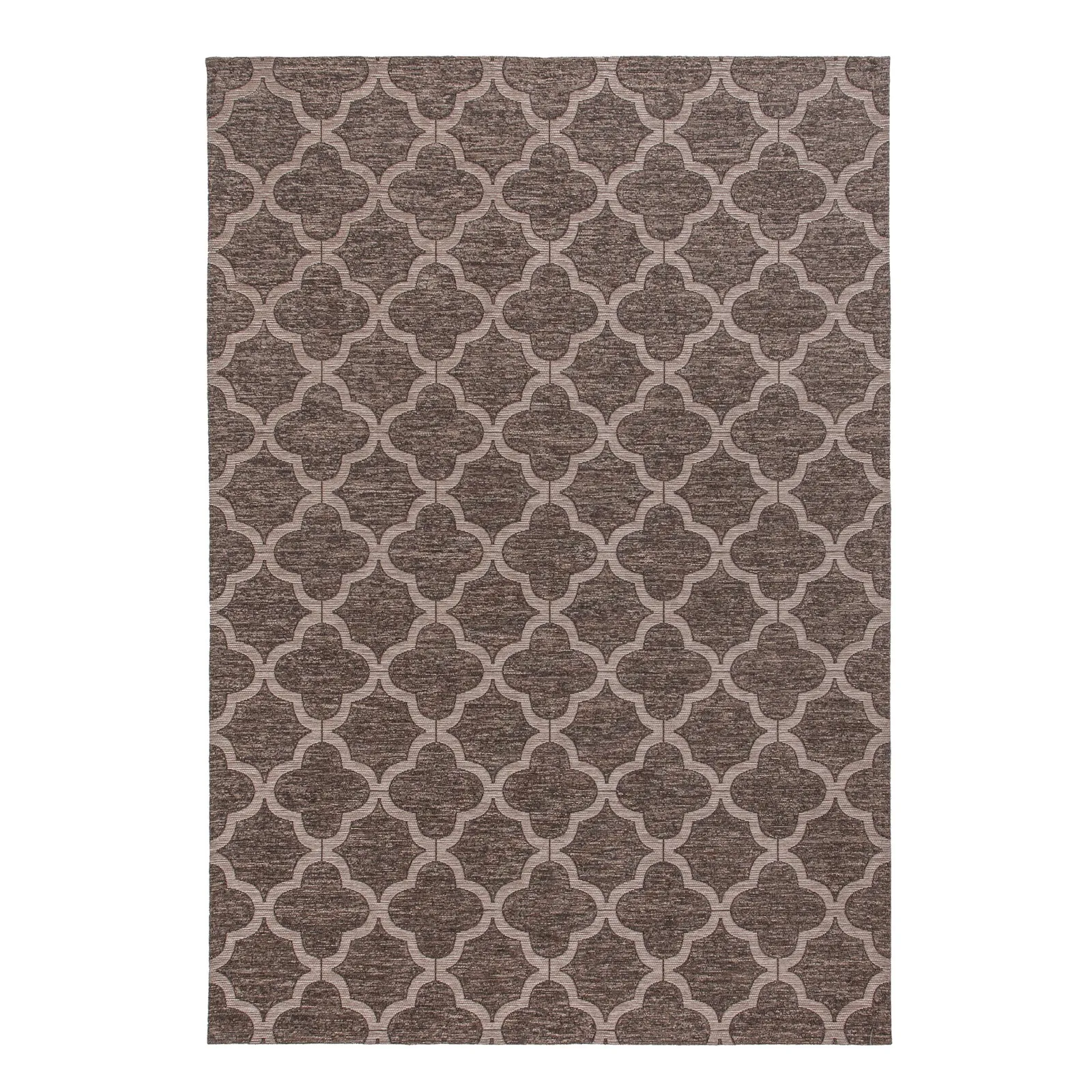 Grey Trellis Chenille Rug Grey