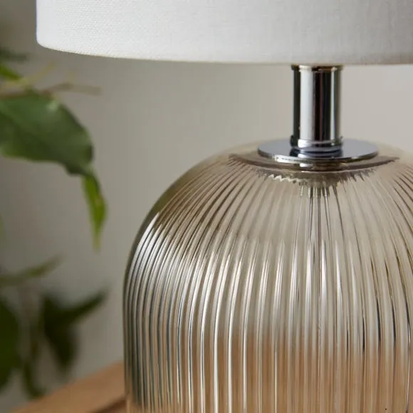 Ribbed Glass Table Lamp 3
