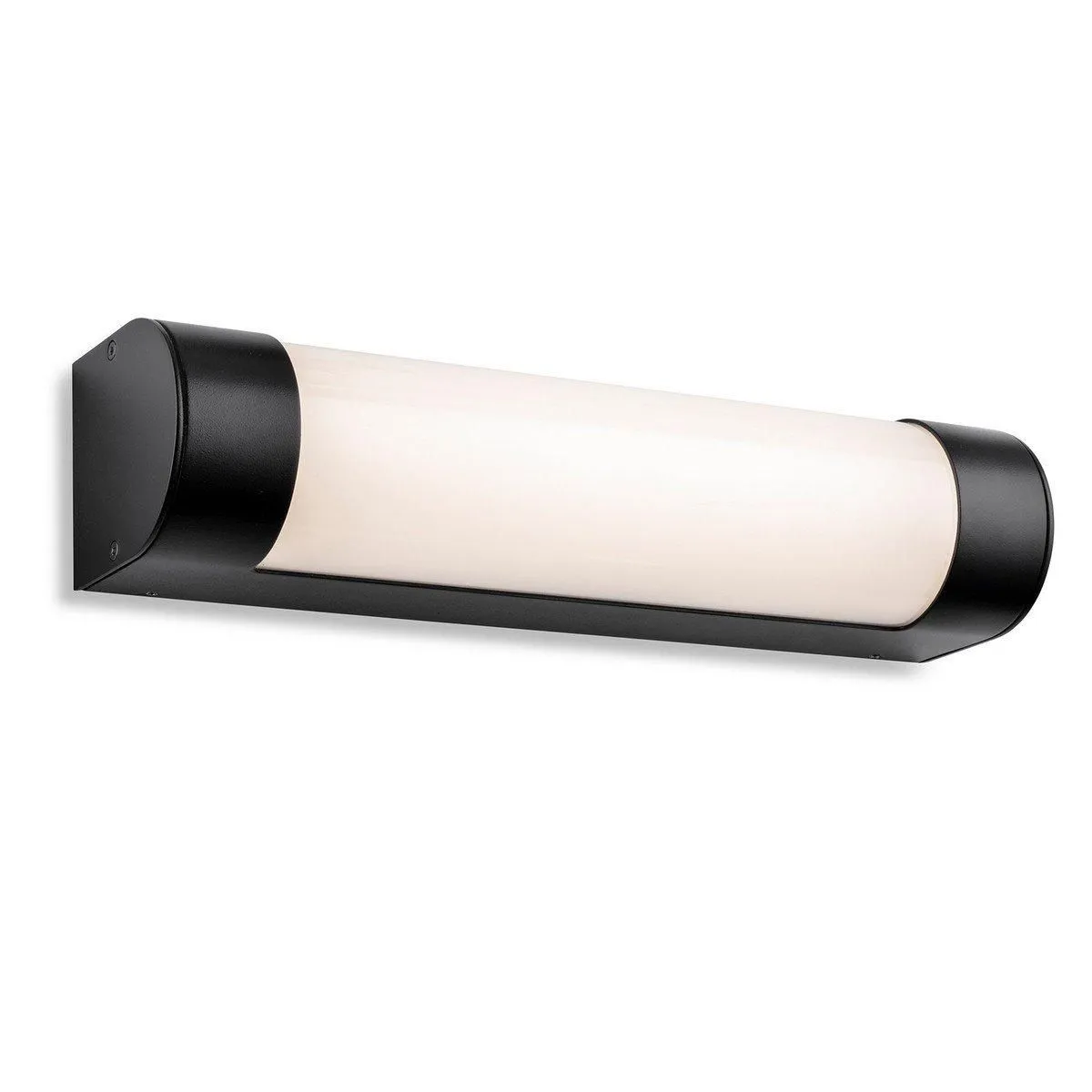 Netlighting Lima Bathroom LED Wall Light 300mm Black with Opal Diffuser IP44