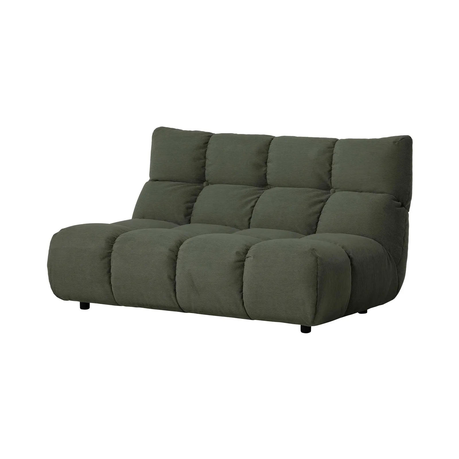 Bryce 2 Seater Without Armrest Right Modular Sofa, Green Fabric | Barker & Stonehouse 2