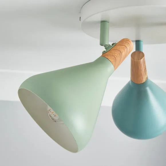 Elements Wolston 3 Light Semi Flush Spotlight 3