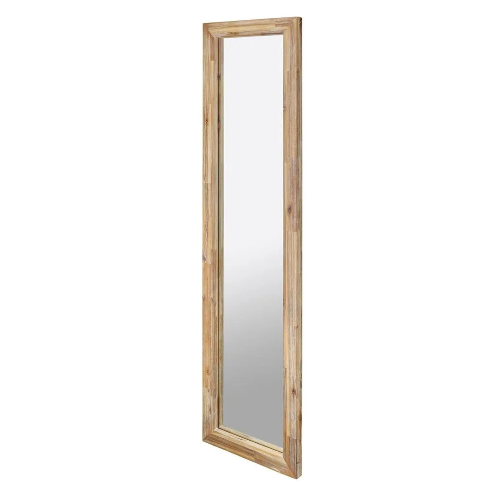 Statement Furniture Florence Large Rectangular Wall Mirror with Wooden Frame 45x165cm in Brown 2