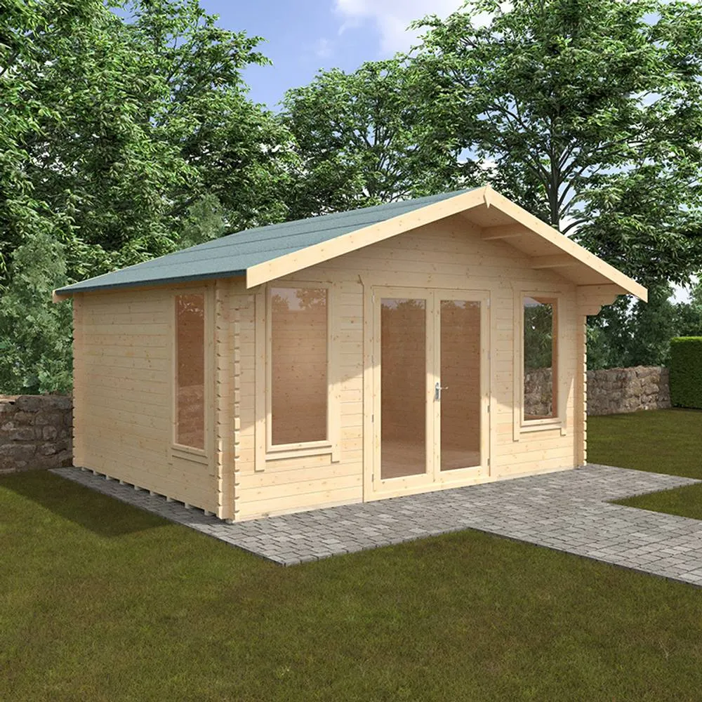 Buttercup Farm 12x16 The Sutton 44mm Cabin - L355 x W475 x H292.6 cm in Natural 2