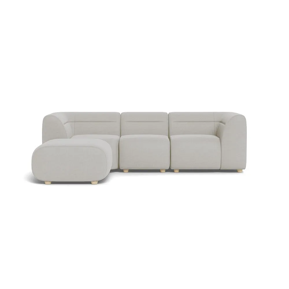 Heal's Lilli Left Hand Facing Corner Sofa Capelo Linen-Cotton Sea Salt Natural Beech Feet 1