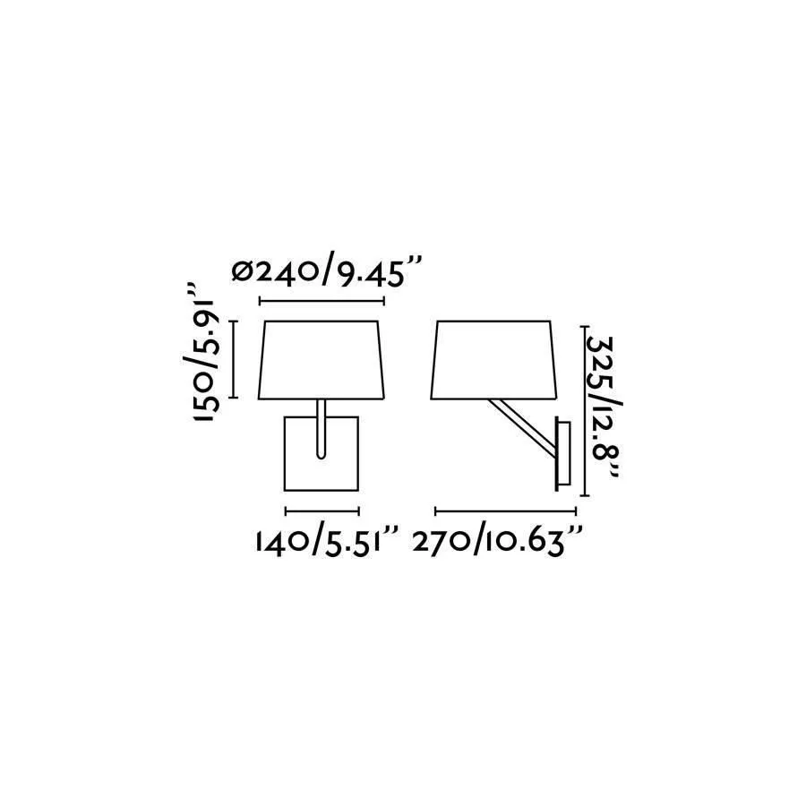 Netlighting Handy 1 Light Indoor Wall Lamp White E27 2