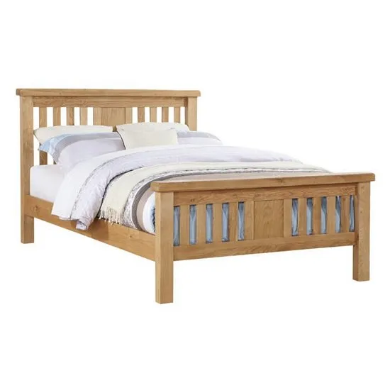 Heaton Wooden King Size Bed In Oak