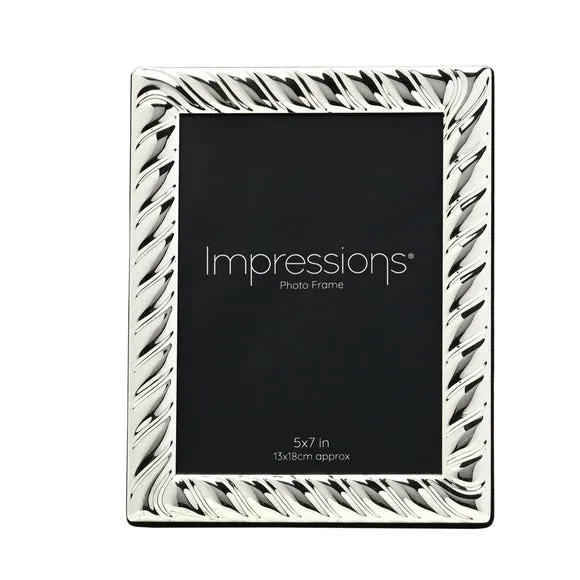 Impressions Silver Plated Swirl Textured Photo Frame 2