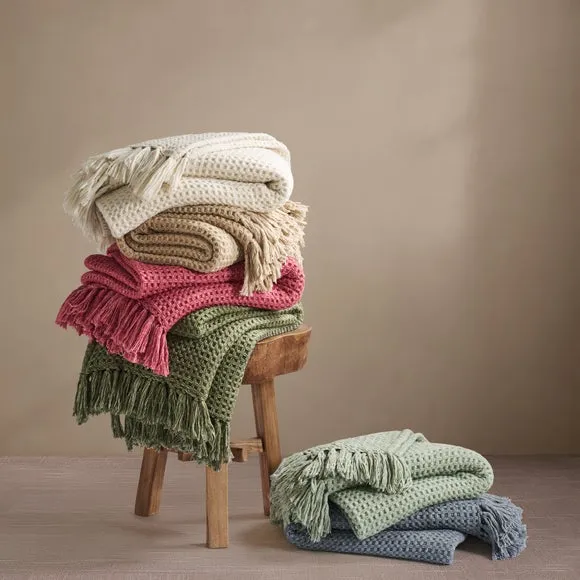 Chunky Waffle Throw Blanket 6