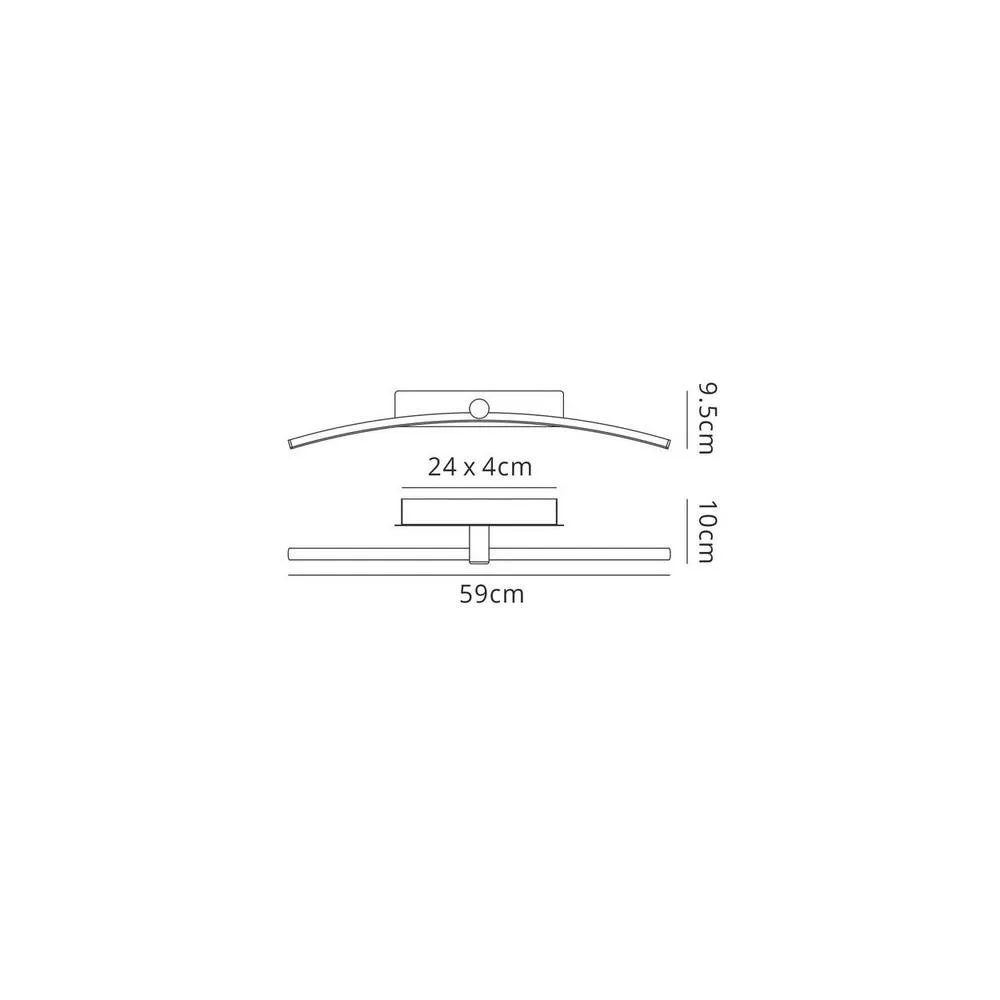 Netlighting Fusion Wall Lamp Picture Light 12W LED 4000K 760lm Polished Chrome in Grey 2