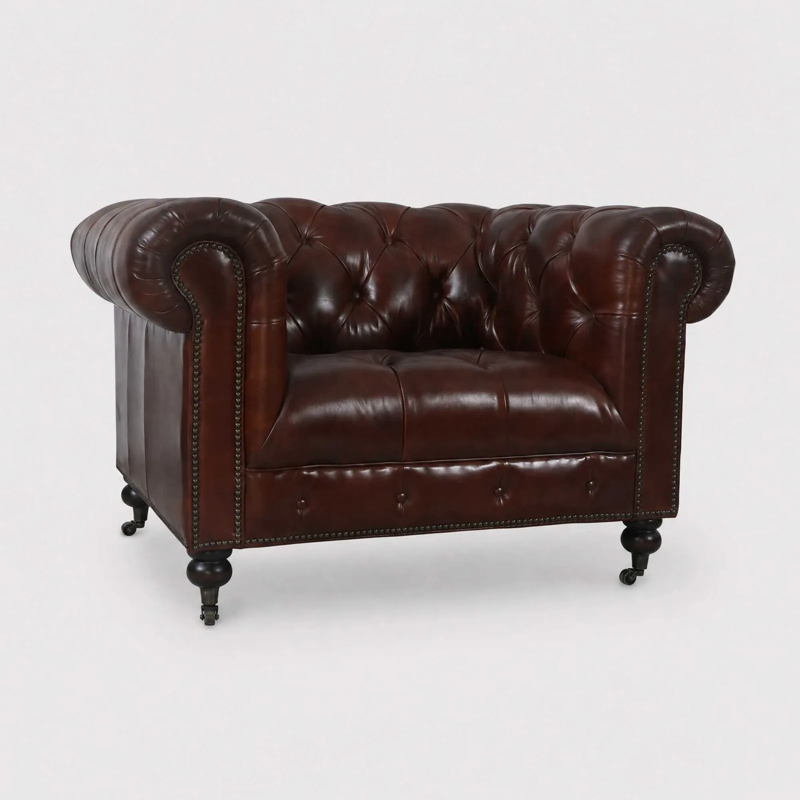 Heyford Armchair, Brown Leather | Barker & Stonehouse