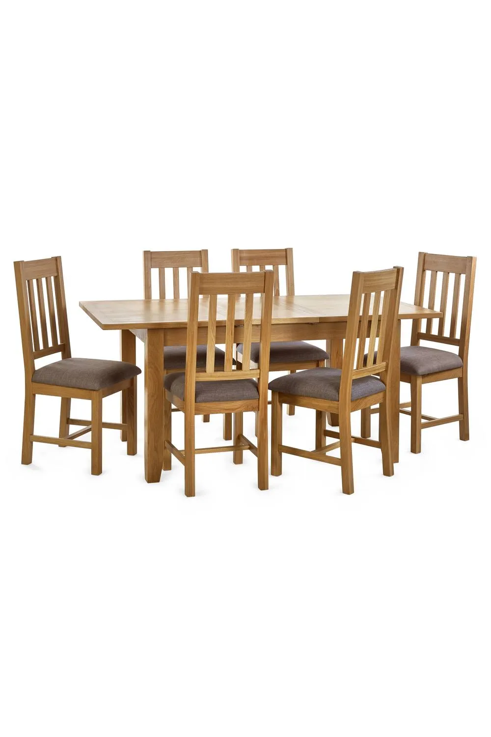 Julian Bowen Mallory Rectangular Extending 4-6 Seater Dining Table in Light Oak 5