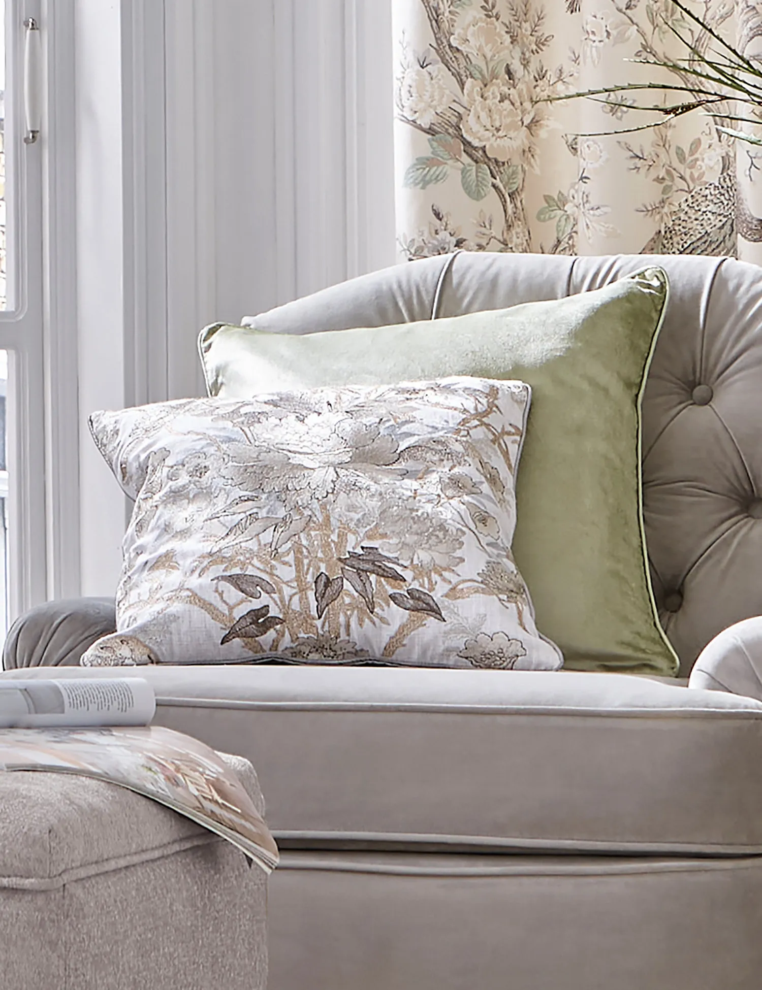 M&S Laura Ashley Overton Floral Cushion