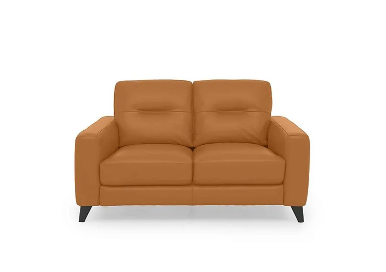 Jules 2 Seater Leather Sofa - NC Honey Yellow