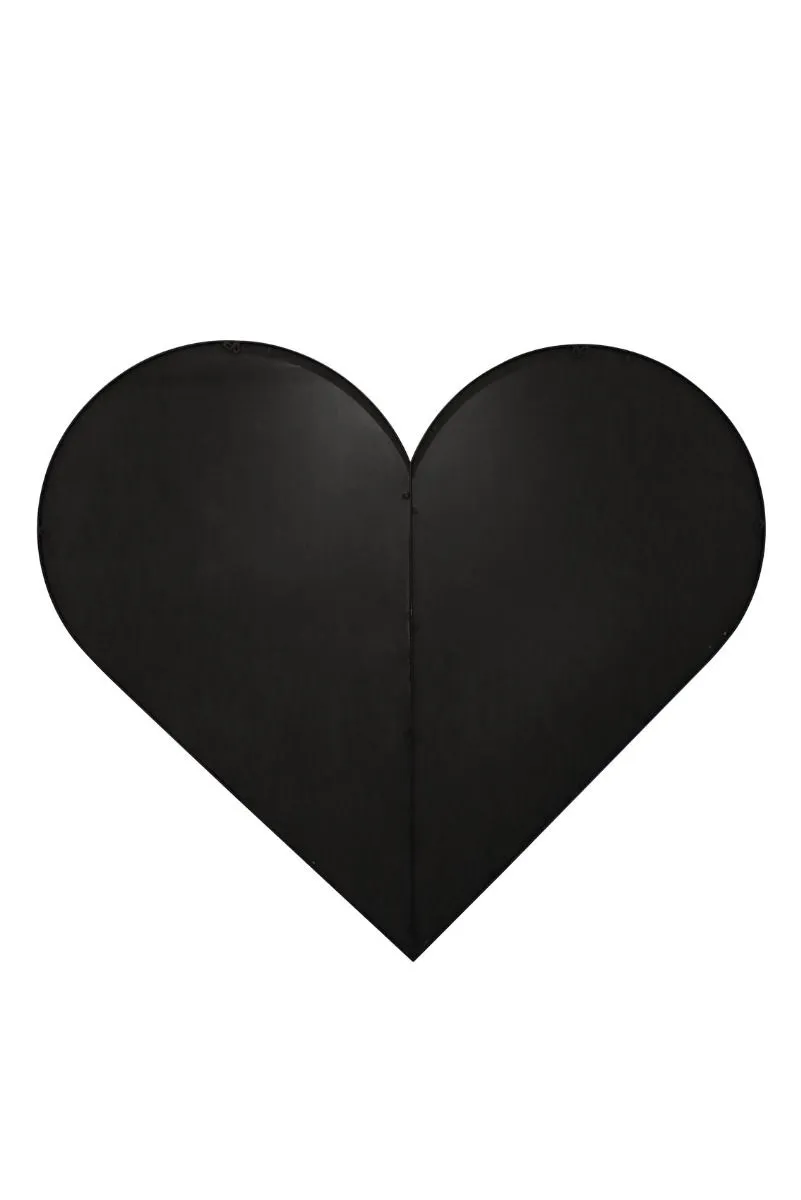 MirrorOutlet Black Metal Framed Heart Shaped Wall Garden Mirror (180CM X 180CM) 6