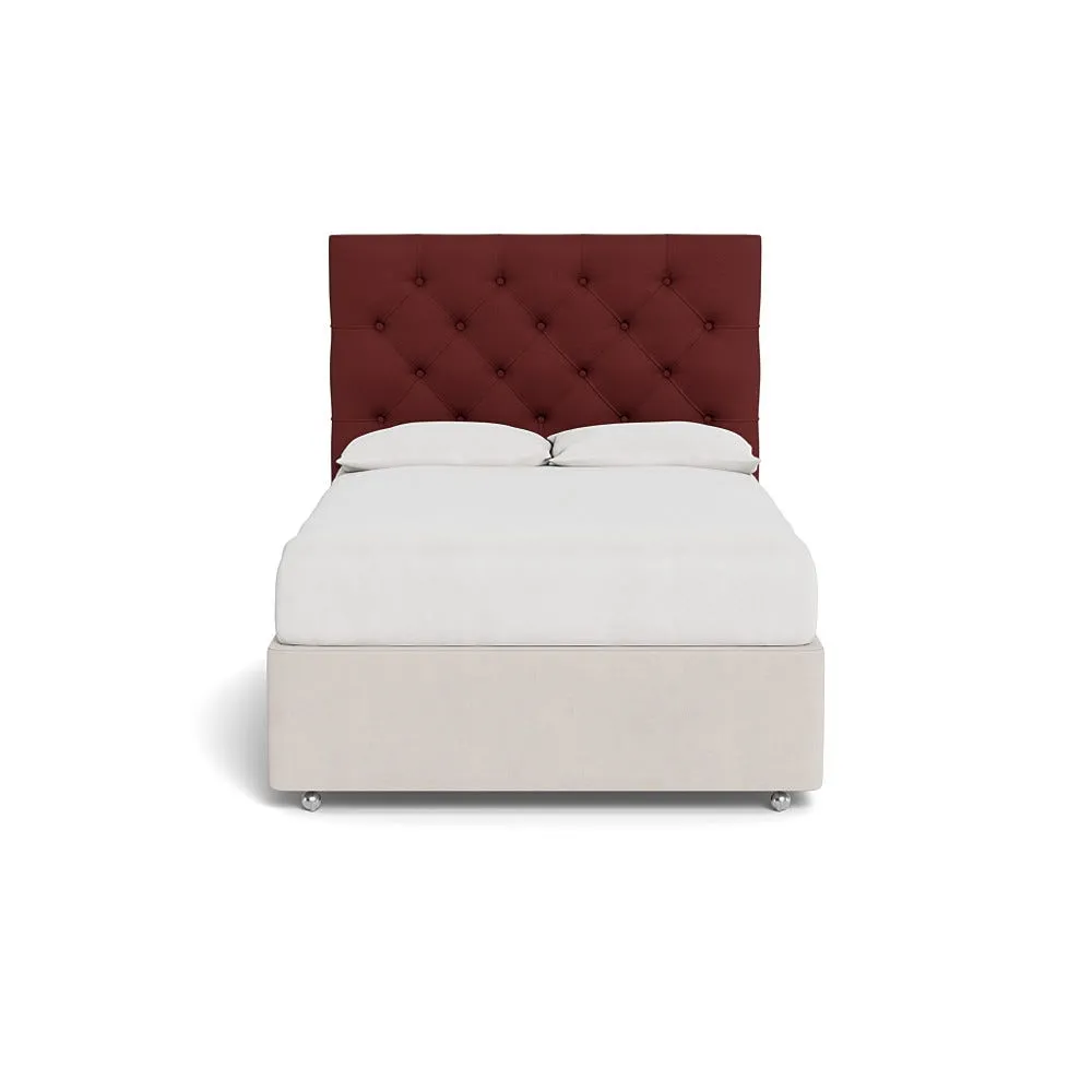 Heal's Balmoral Headboard Double Capelo Linen-Cotton Etruscan Red 1