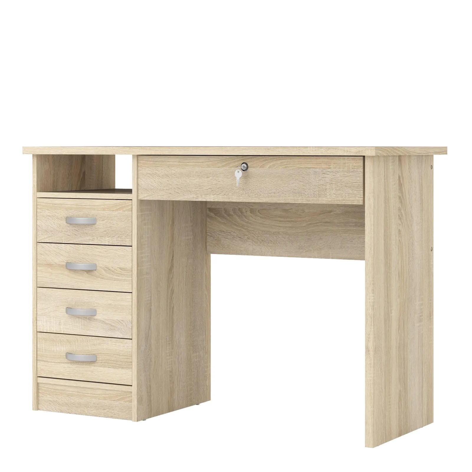 Furniture To Go Function Plus Desk 5 Drawers in Light Oak 3