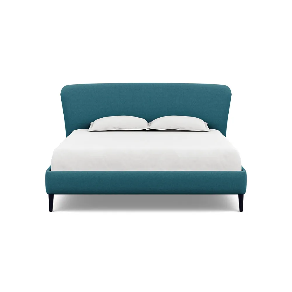 Heal's Darcey Bed Super King Brushed Cotton Cadet Black Feet