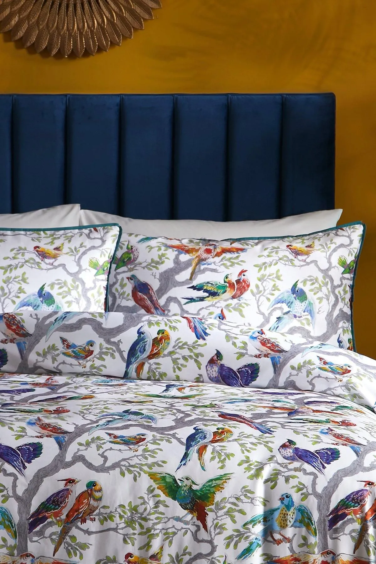 Laurence Llewelyn-Bowen 'Birdity Absurdity' 100% Cotton Sateen Duvet Cover Set 3