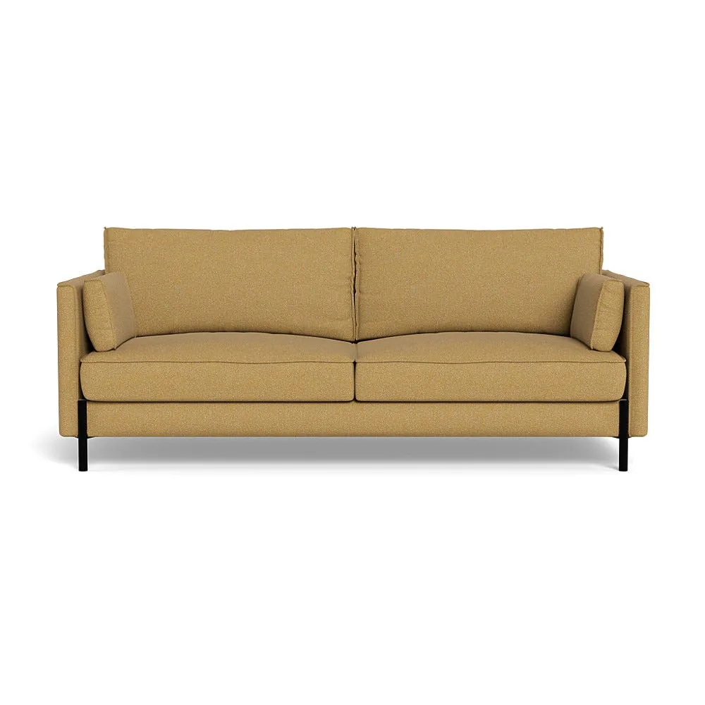 Heal's Tortona 3 Seater Sofa Boucle Tweed Citrine Black Feet 1