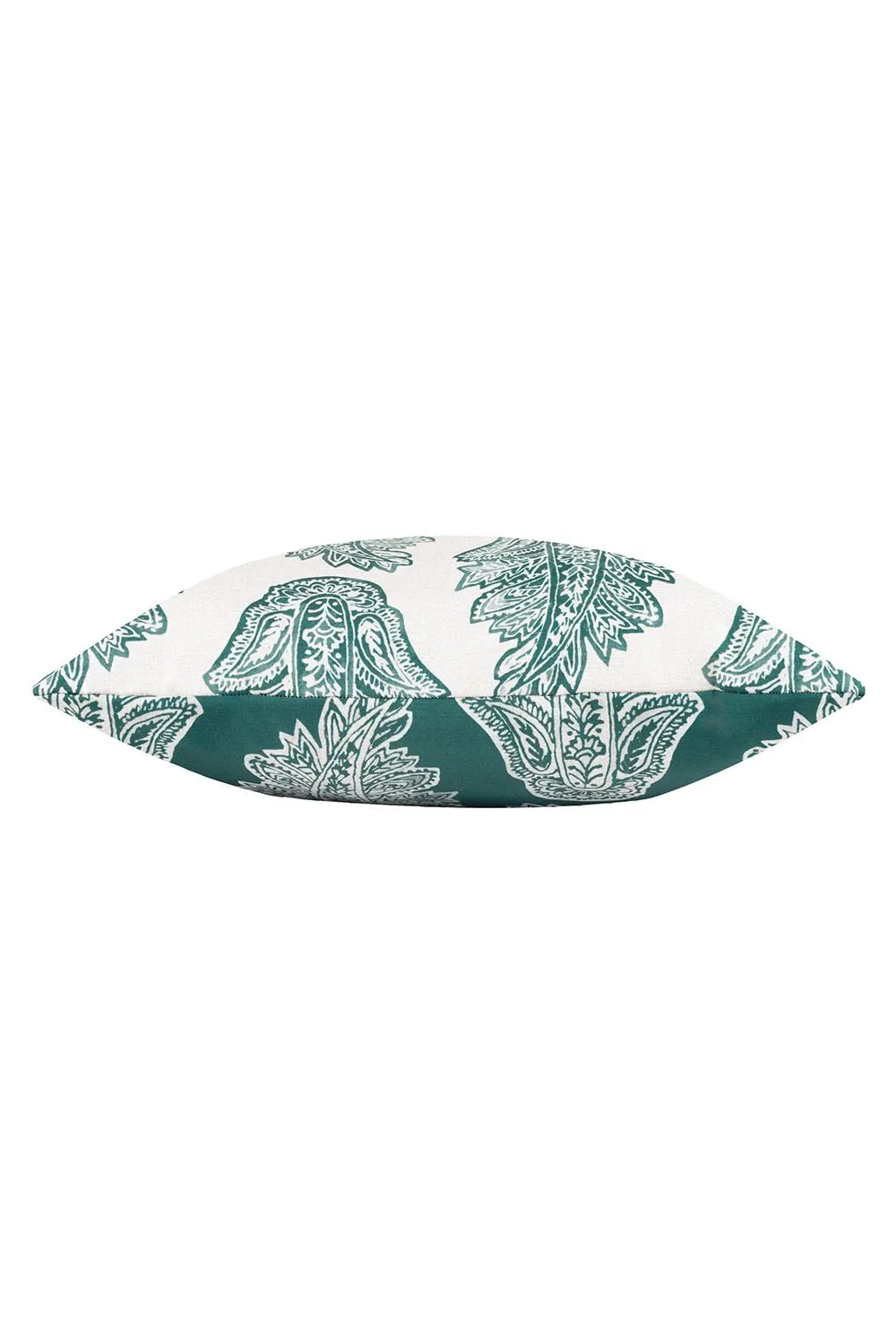Paoletti Kalindi Paisley Water & UV Resistant Reversible Outdoor Cushion in Teal 3