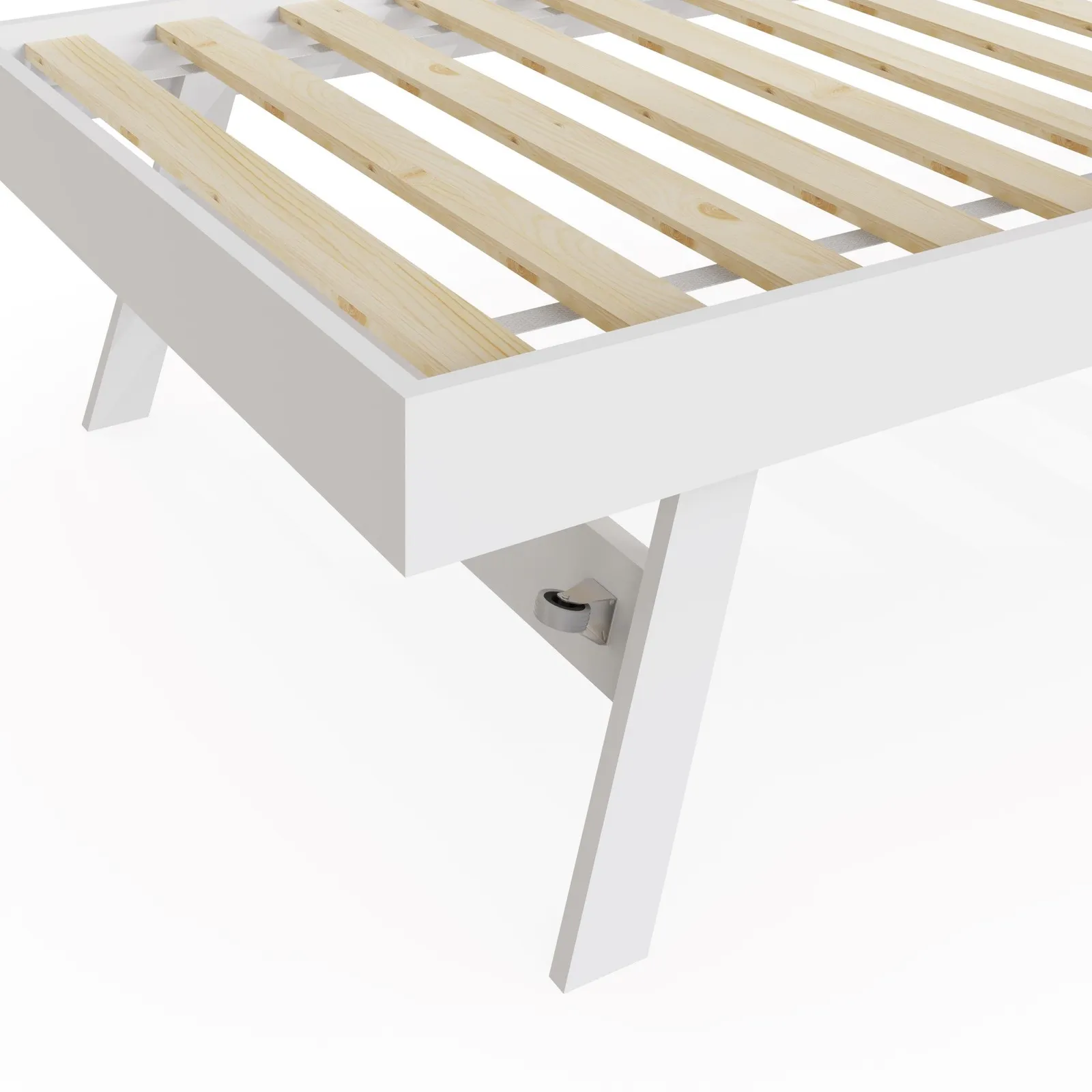 GFW Madrid Wooden Trundle Bed in White 5