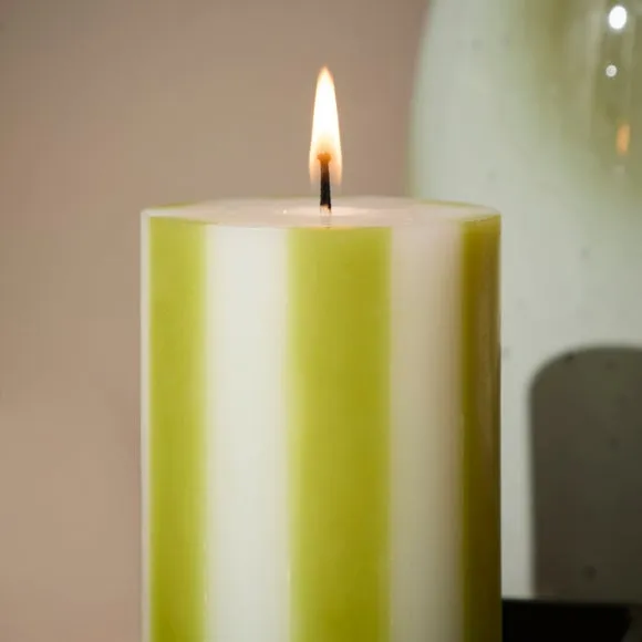 Stripe Pillar Candle 2