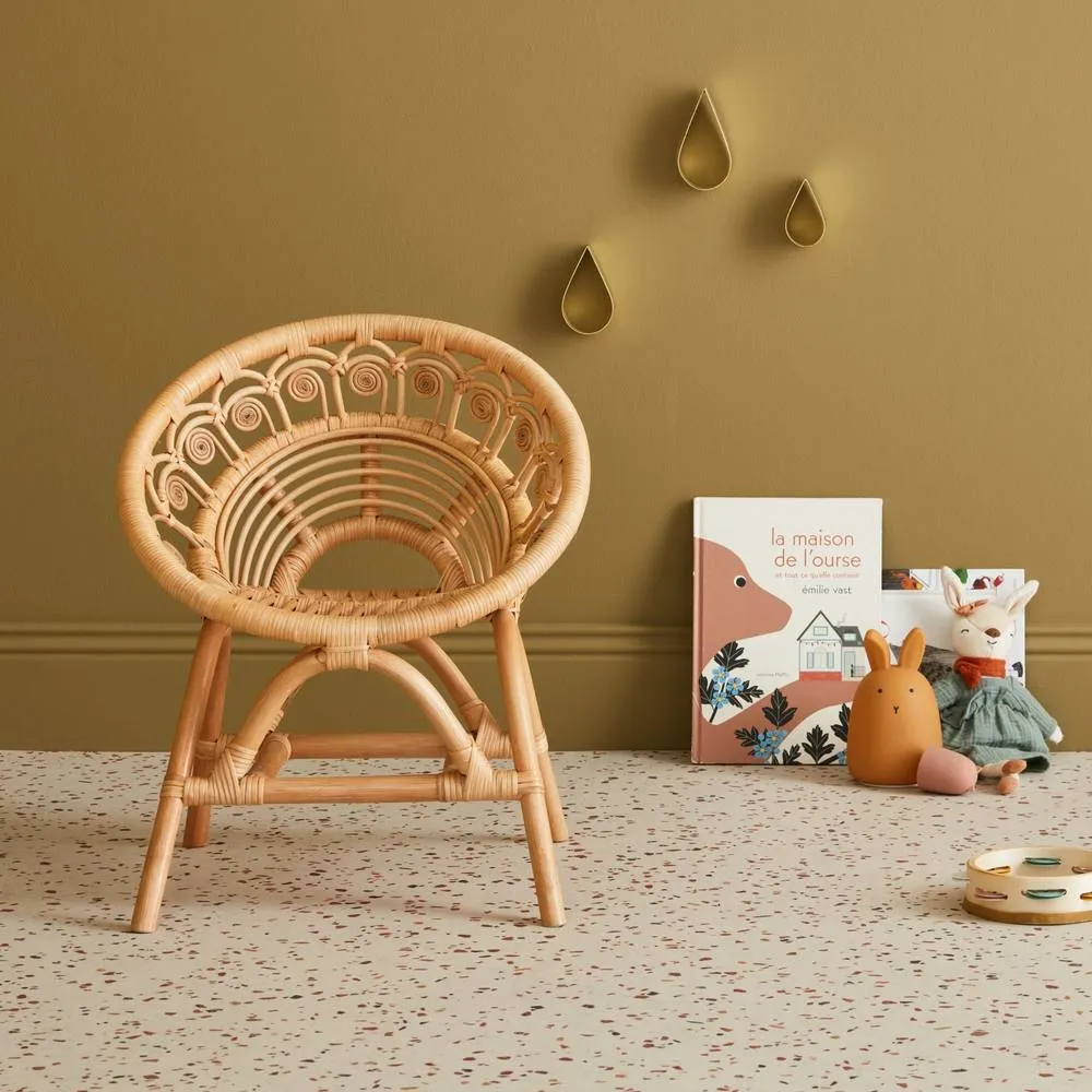 sweeek Children's rattan chair in Beige