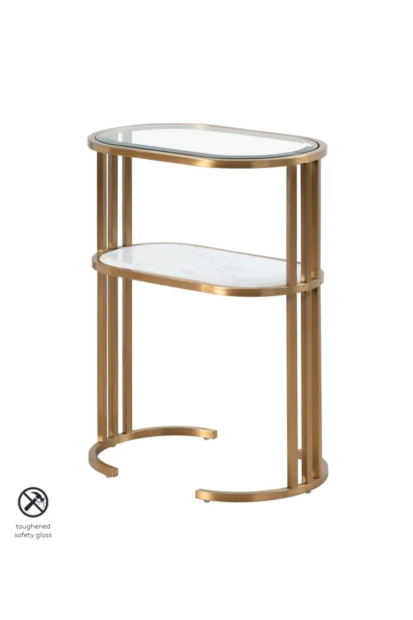 Aria Side table Brass