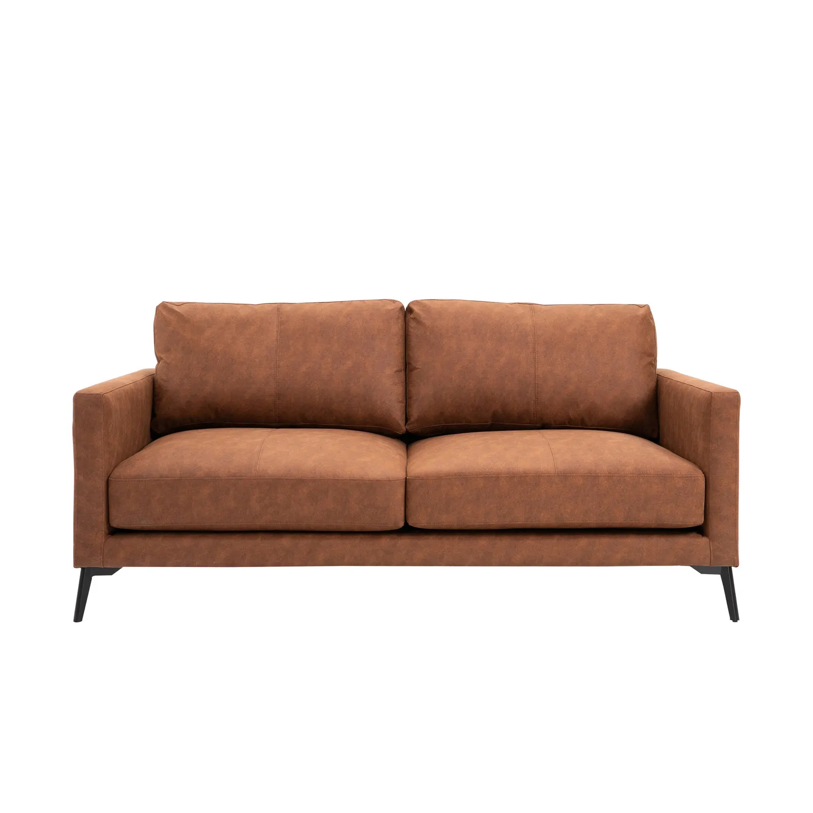 Frey PU Leather 2 Seater Sofa - Tan Brown