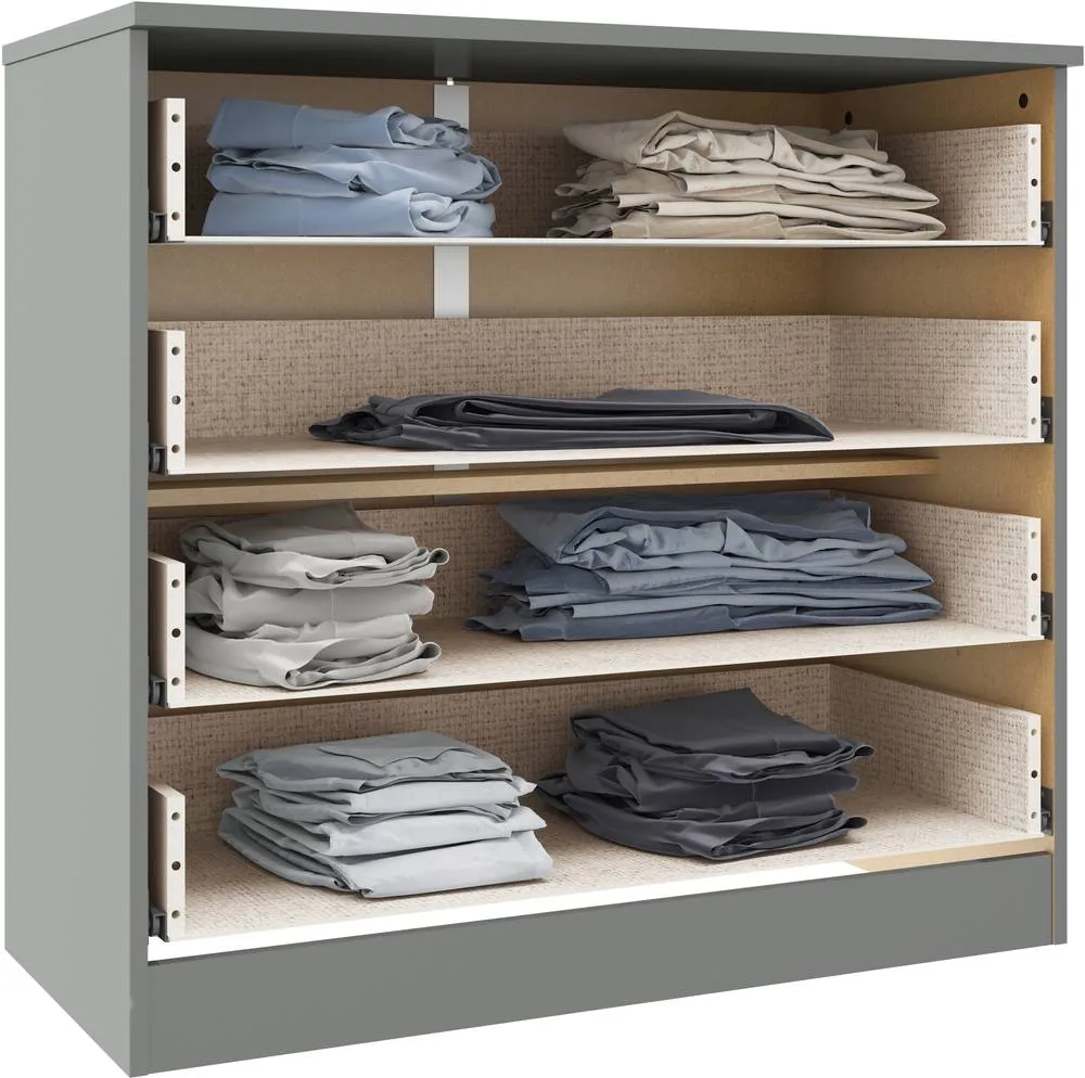 Seconique Denver 4 Drawer Chest in Grey 6