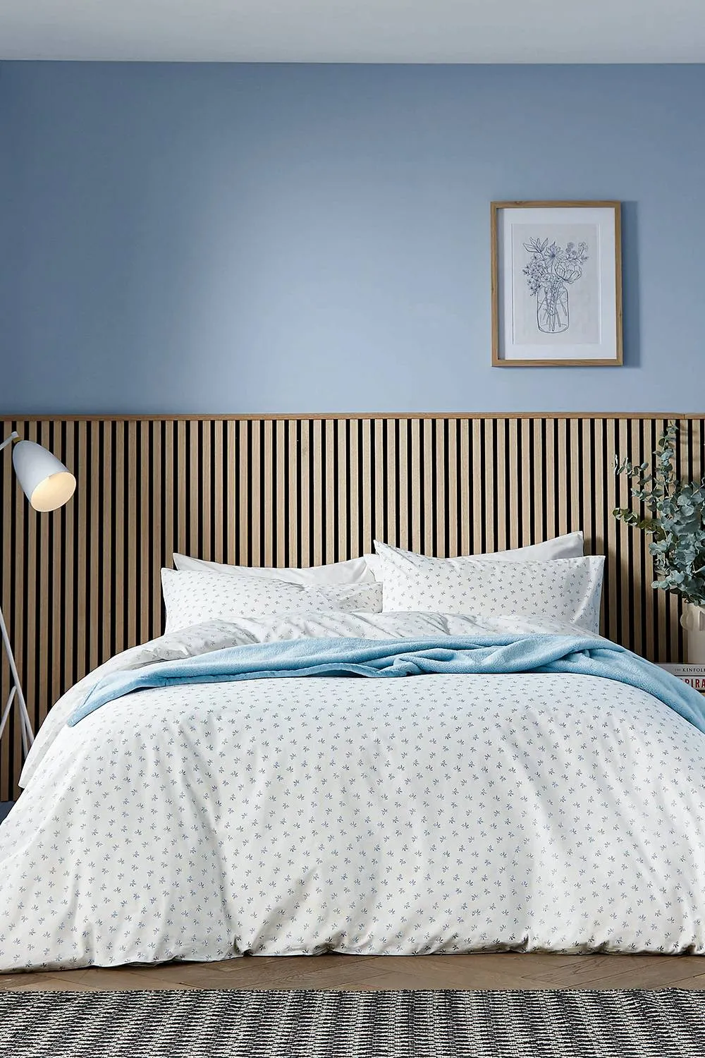 Helena Springfield 'Leaf Sprig' Duvet Cover Set in Blue 1
