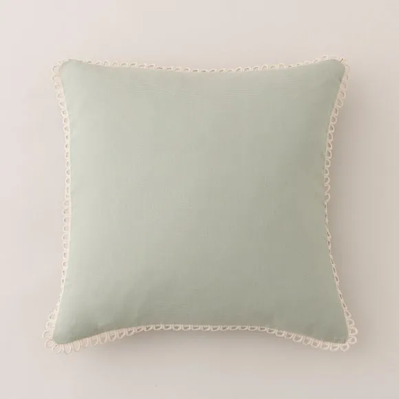 Scalloped Edge Cotton Square Cushion Cover 2
