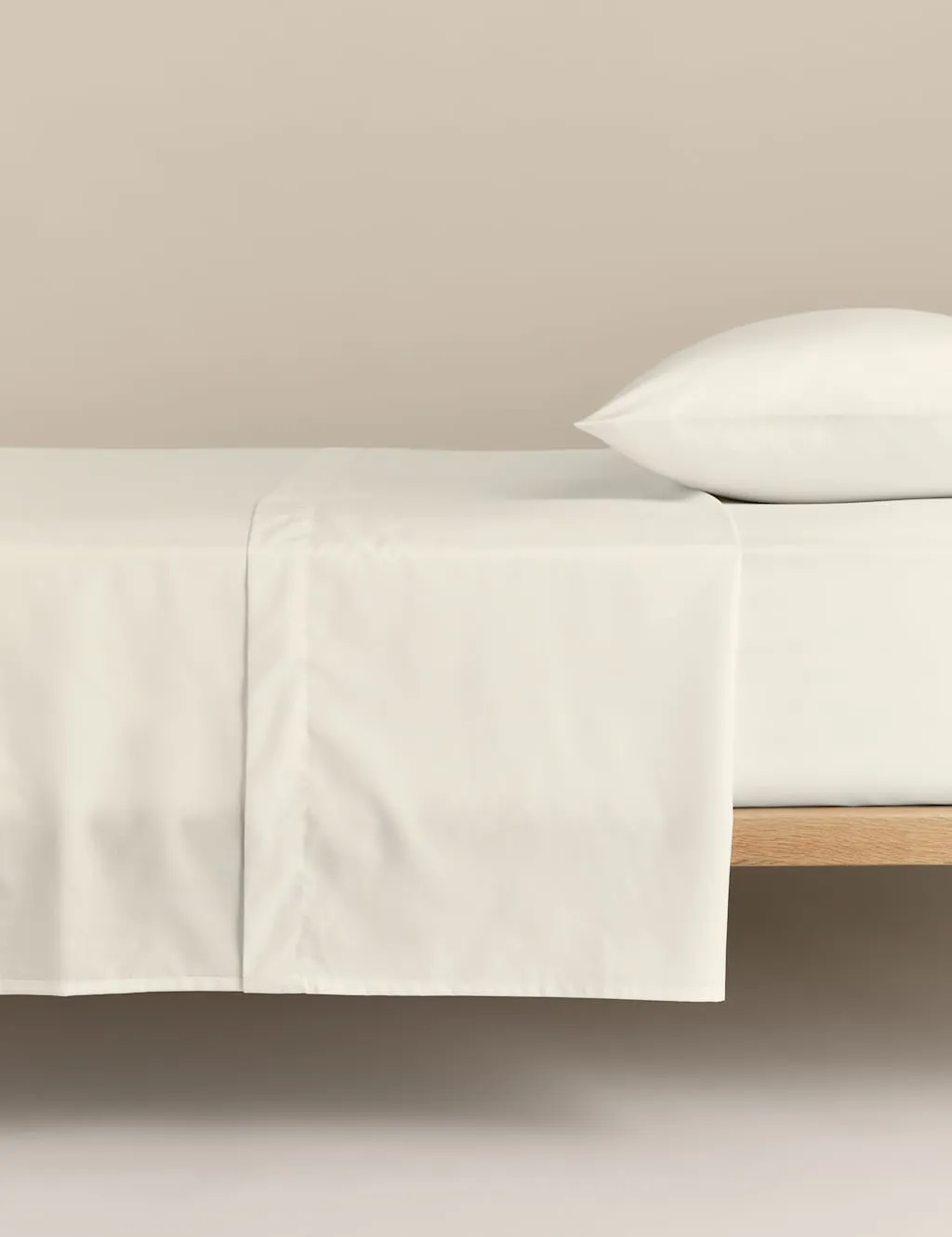 M&S Stay Cool Lyocell Rich Flat Sheet Cream